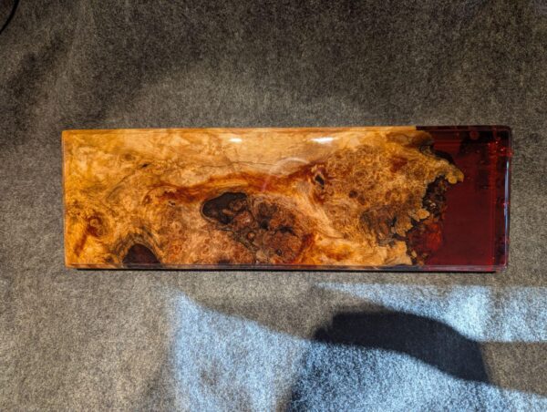 CB024 Silver Maple Burl Cribbage Board (Customizable)